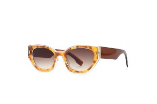 cat eye scotch pattern sunglasses